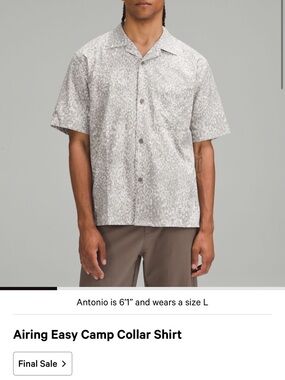 Men’s Lulu Airing Easy Camp Collar Shirt L